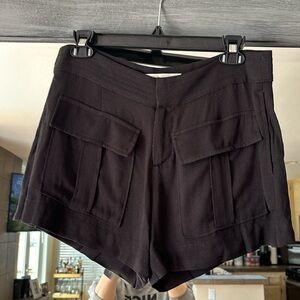 Joie Ameya Front-Pocket Crepe Shorts